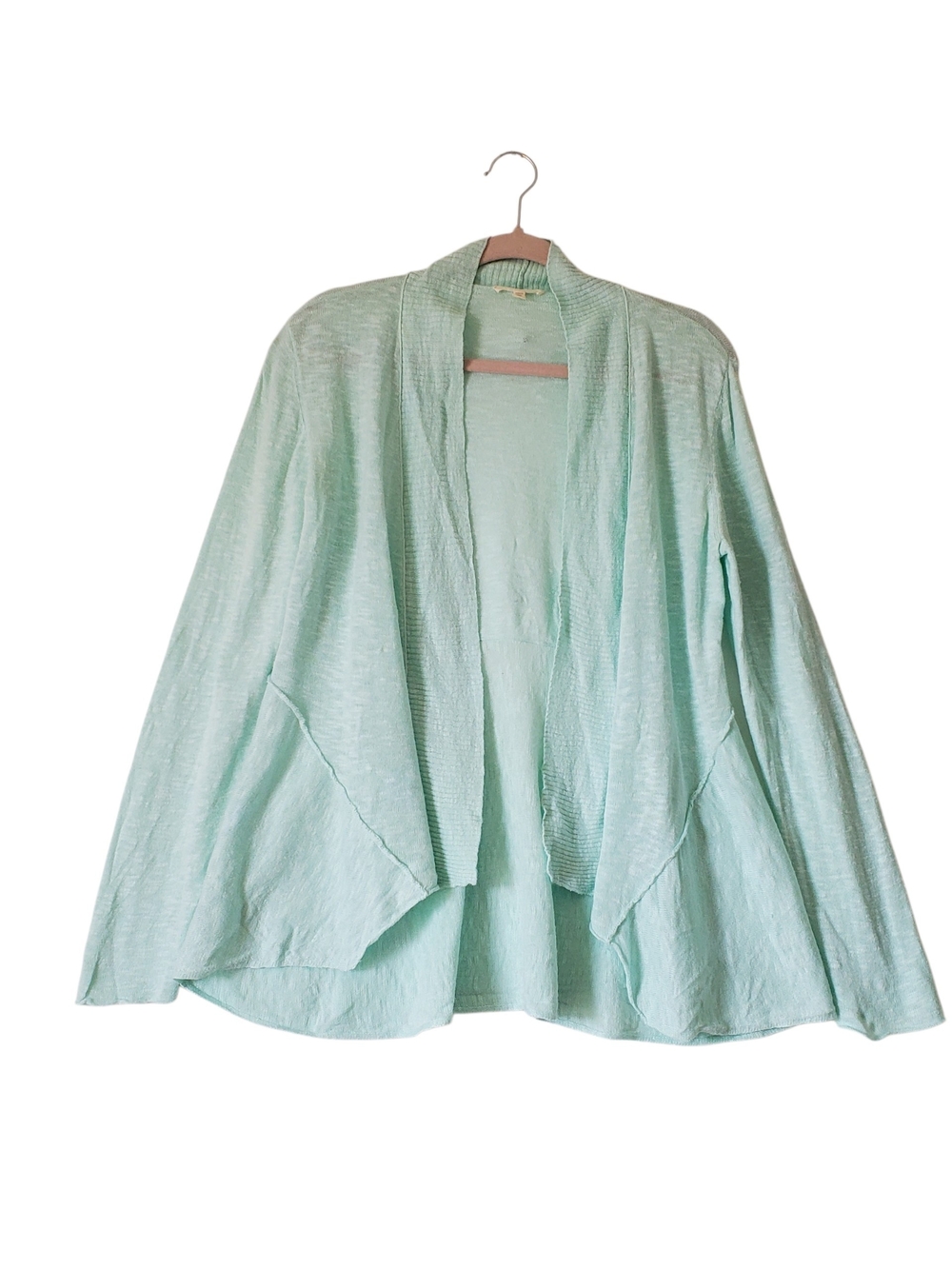 Eileen Fisher Ligh Knit Mint Open-Front Cardigan Size Small Women